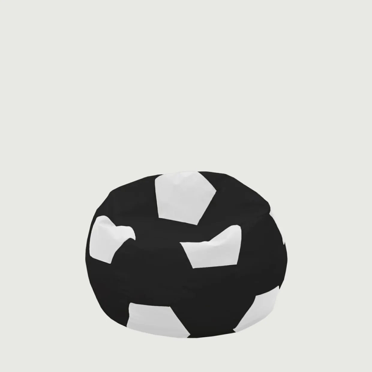 Puf piłka czarno-biały SPORT L