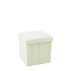 Puf składany biały 38 cm