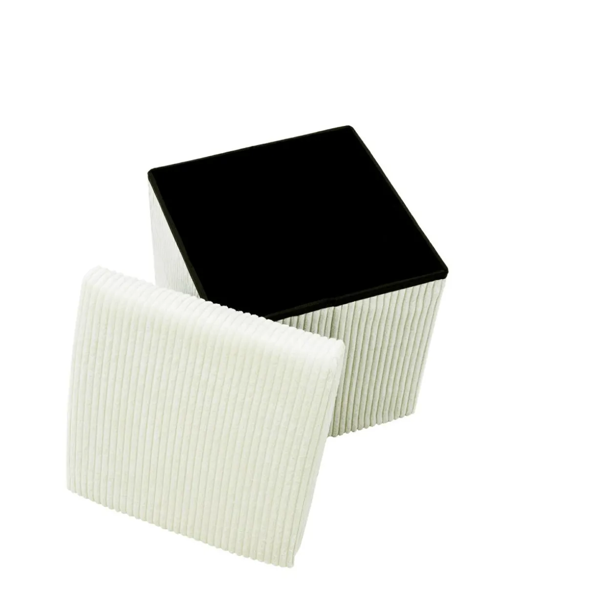 Puf składany biały 38 cm