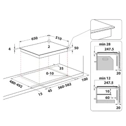 Płyta indukcyjna z powłoką iXelium WHIRLPOOL WLB4265BFIXL