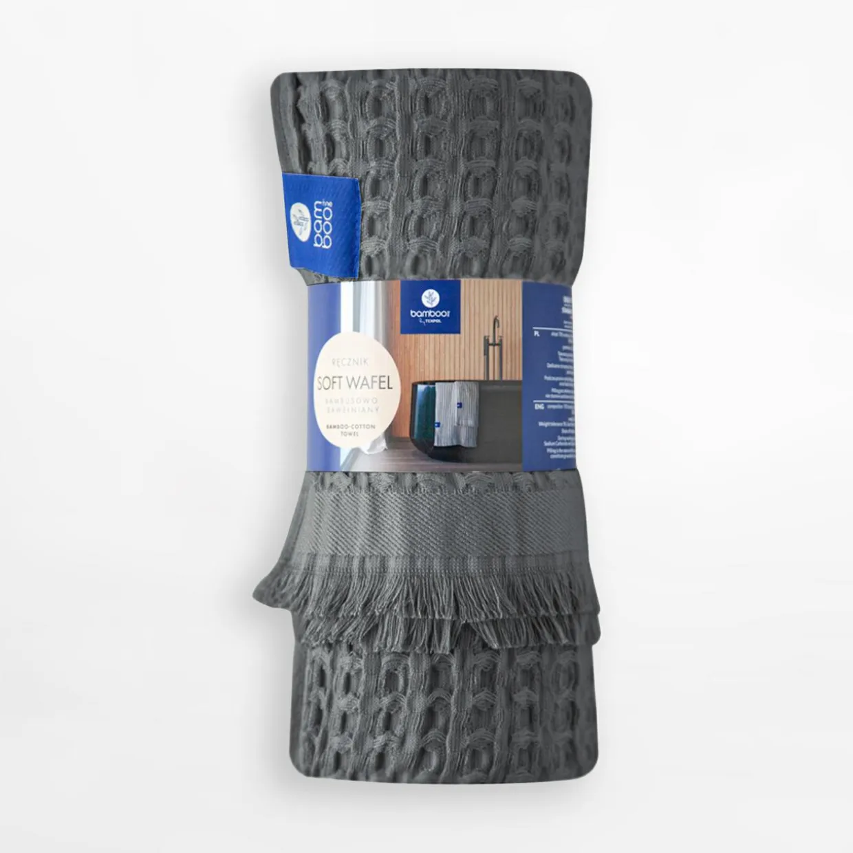 Ręcznik bambusowy antracytowy SOFT WAFEL BAMBOO SPA 80x160 cm