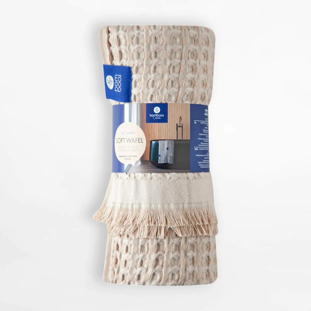 Ręcznik bambusowy cappucino SOFT WAFEL BAMBOO SPA 80x160 cm