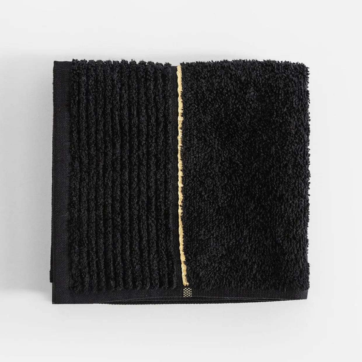 Ręcznik bawełniany czarny GOLD NEW 30x50 cm