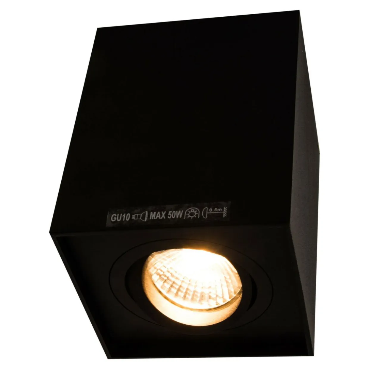 Reflektor natynkowy 1-punktowy czarny QUADRO SL 1