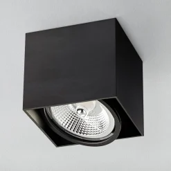 Reflektor natynkowy 1-punktowy czarny BOX1 13,2x13,2 cm