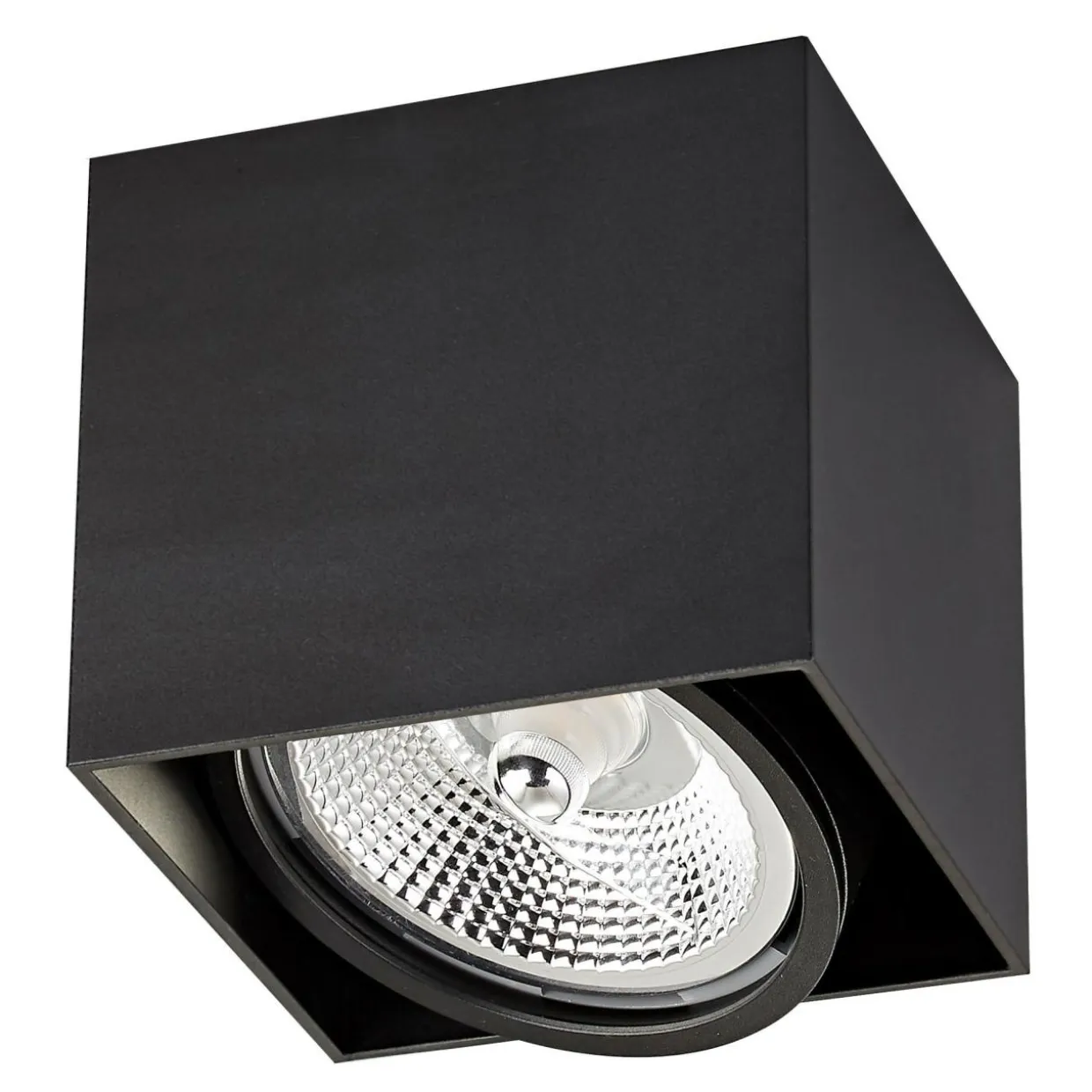 Reflektor natynkowy 1-punktowy czarny BOX1 13,2x13,2 cm