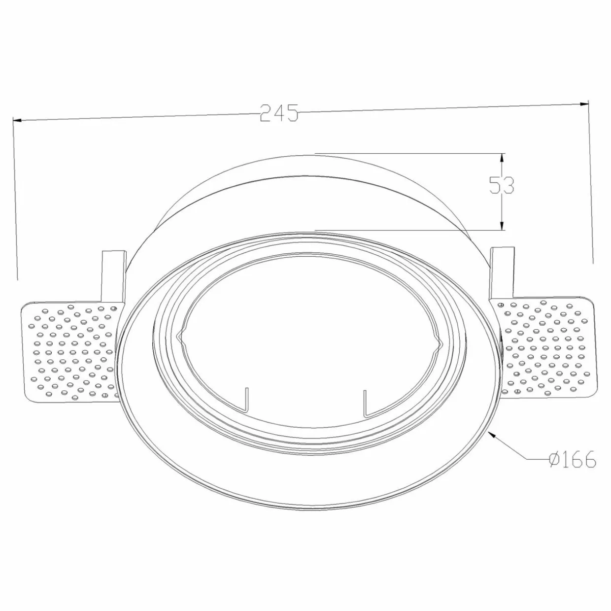 Reflektor podtynkowy biały ONEON o średnicy 16,6 cm