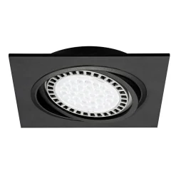 Reflektor z kryzą czarny 1-punktowy podtynkowy BOXY DL 1