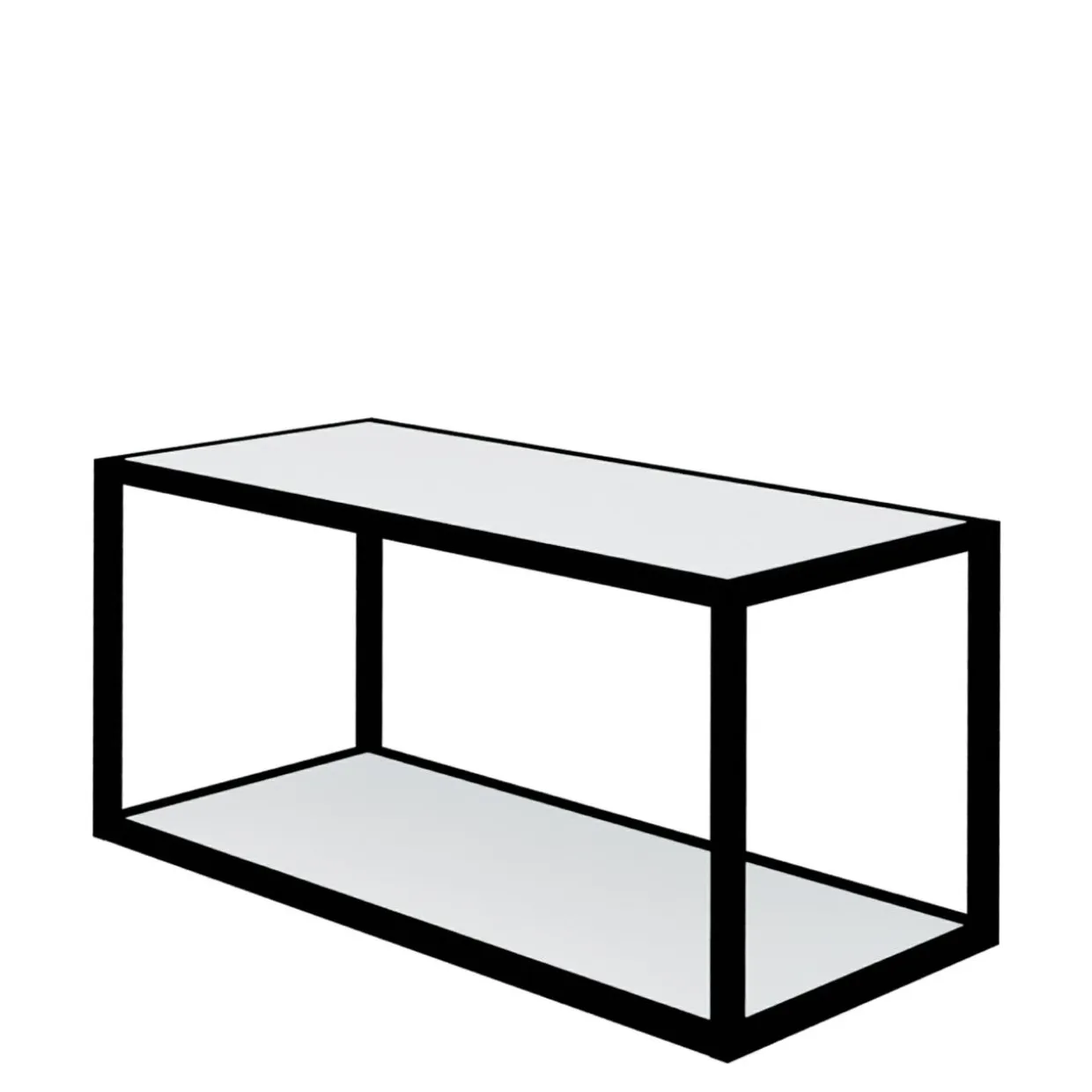 Regał KAMPO 79,7 cm + komplet białych półek INSIDE