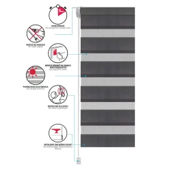 Roleta DZIEŃ NOC 80x140 cm