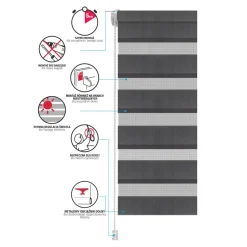 Roleta DZIEŃ NOC 35x140 cm