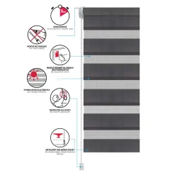 Roleta DZIEŃ NOC 57x140 cm