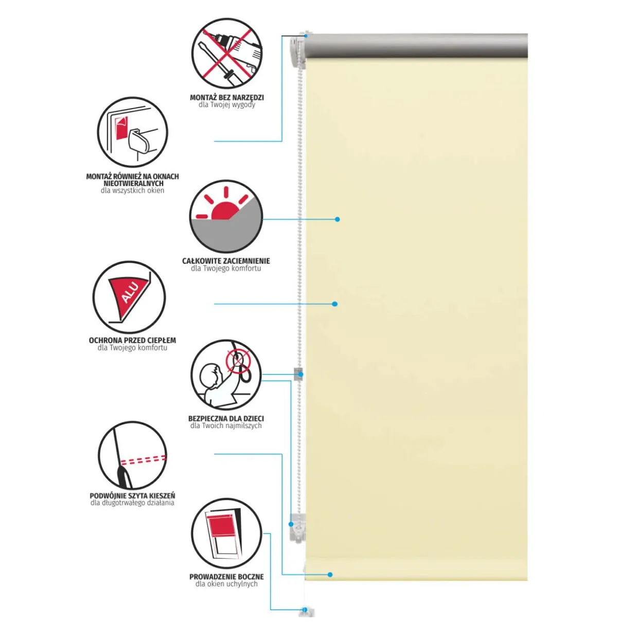 Roleta mini THERMO 42,5x150 cm