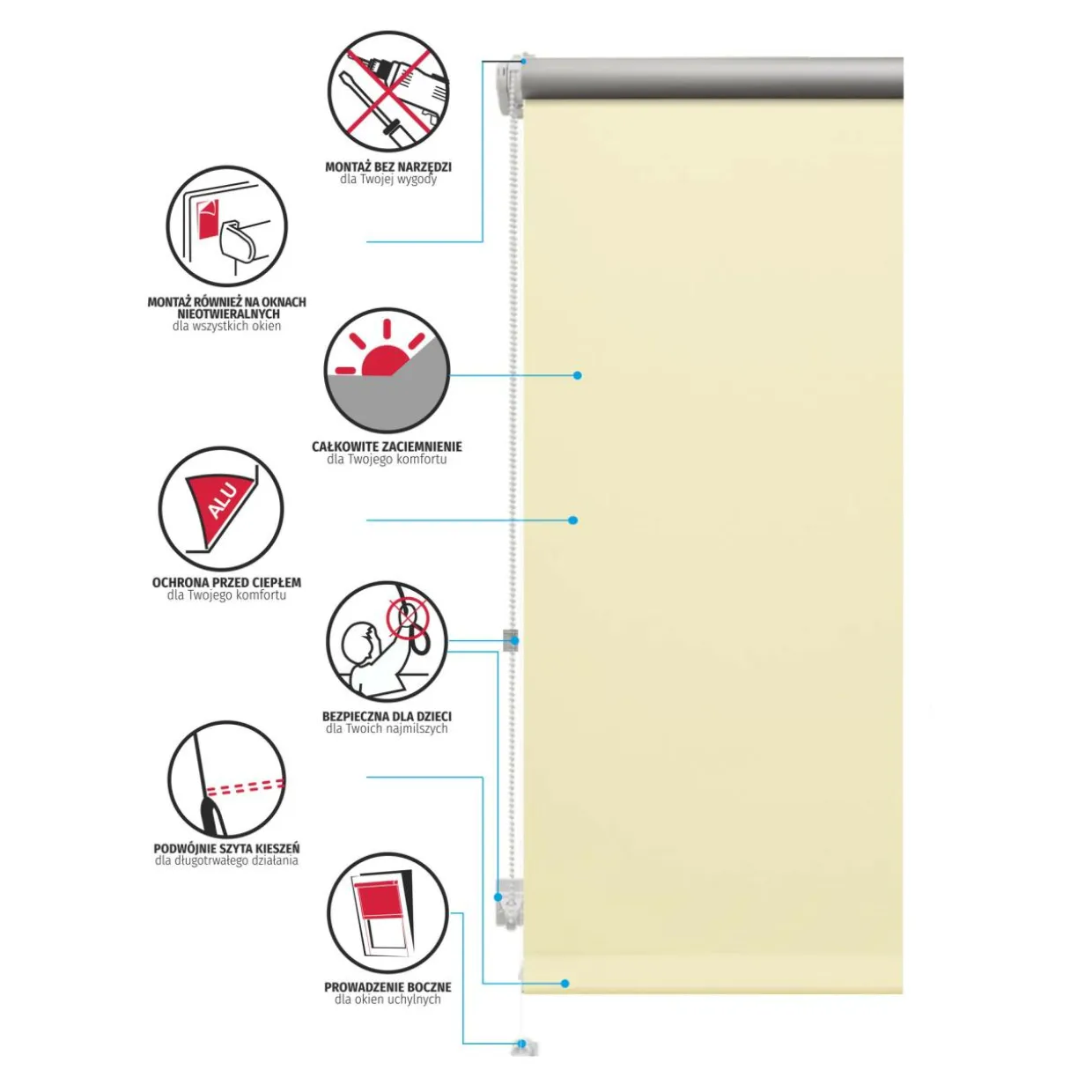 Roleta mini THERMO 80x150 cm
