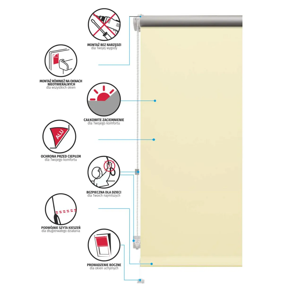 Roleta mini THERMO 38x150 cm