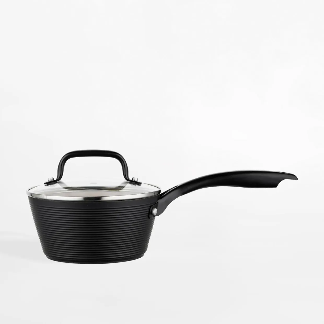 Rondel aluminiowy z pokrywką CARINA BLACK 1 l