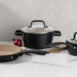 Rondel aluminiowy z pokrywką CARINA BLACK 1 l