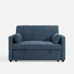 Sofa 133 cm niebieska SYLWERO