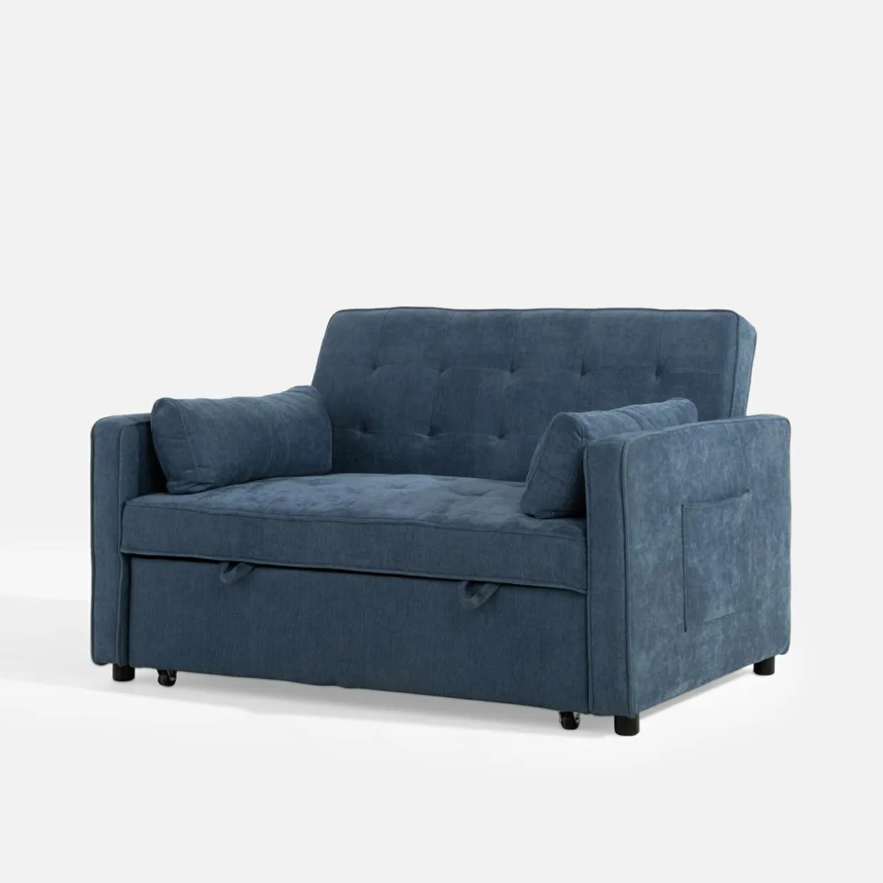 Sofa 133 cm niebieska SYLWERO