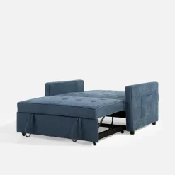 Sofa 133 cm niebieska SYLWERO