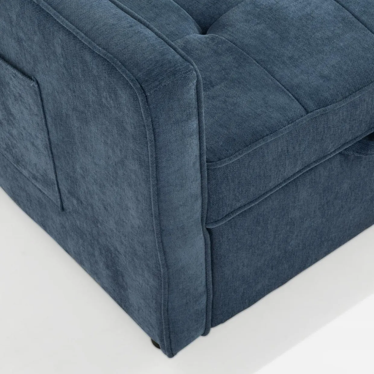 Sofa 133 cm niebieska SYLWERO