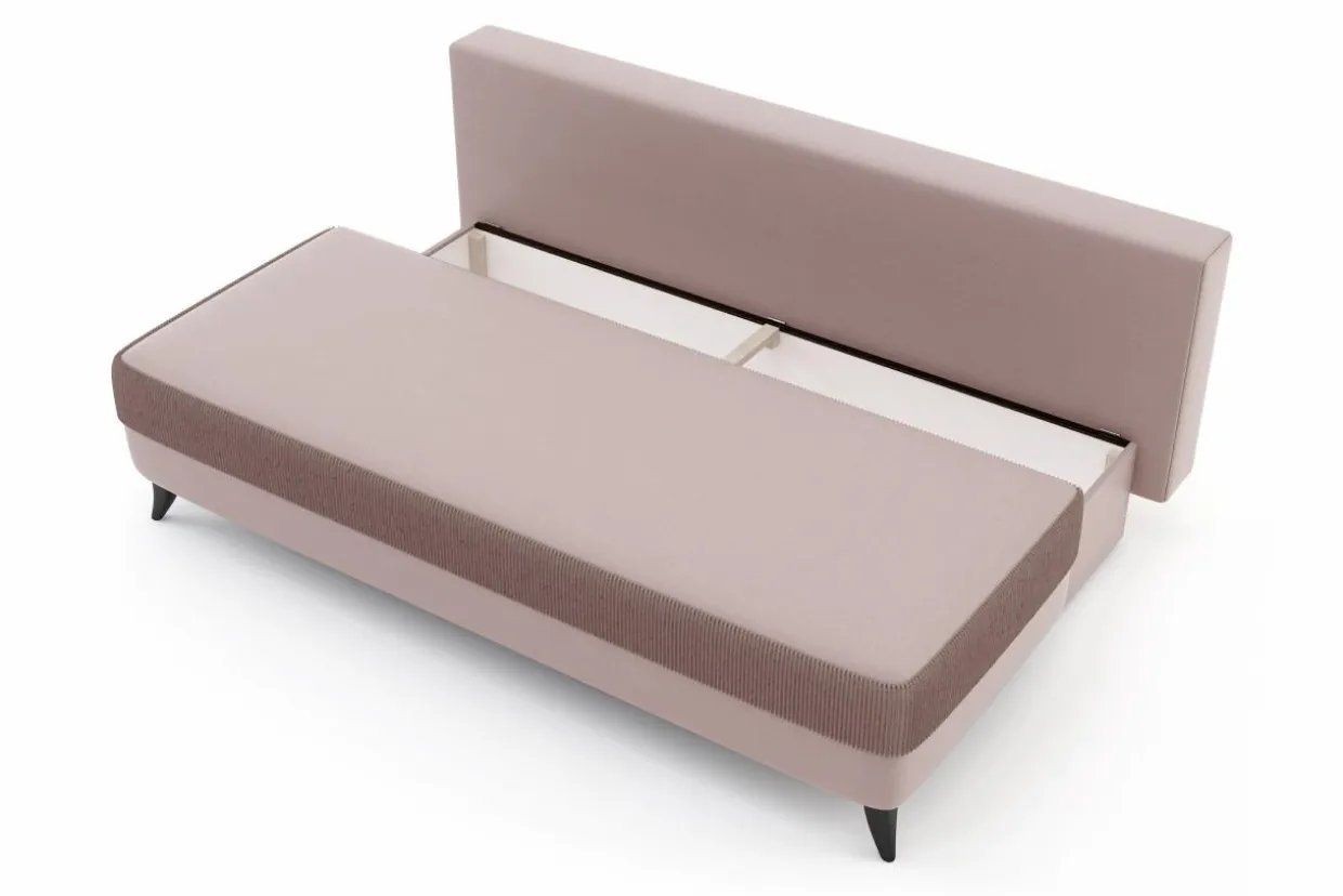 Sofa 3 osobowa rozkładana różowa GLORIA