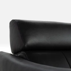 Sofa 2 osobowa skórzana czarna MILANO