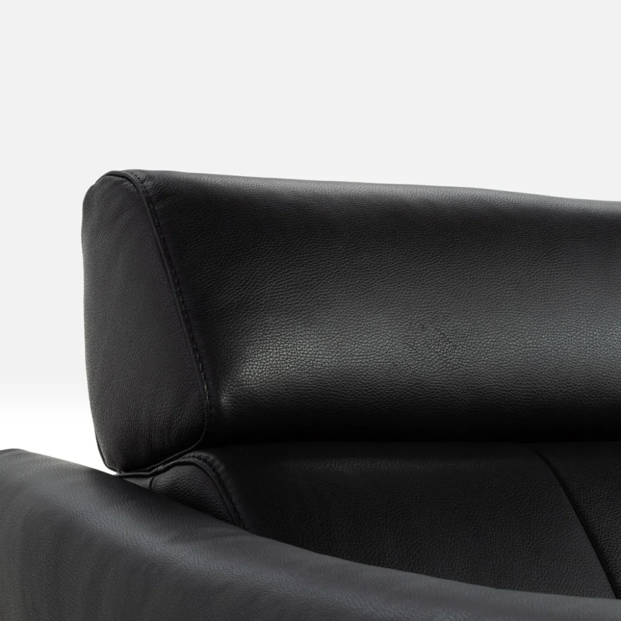 Sofa 2 osobowa skórzana czarna MILANO