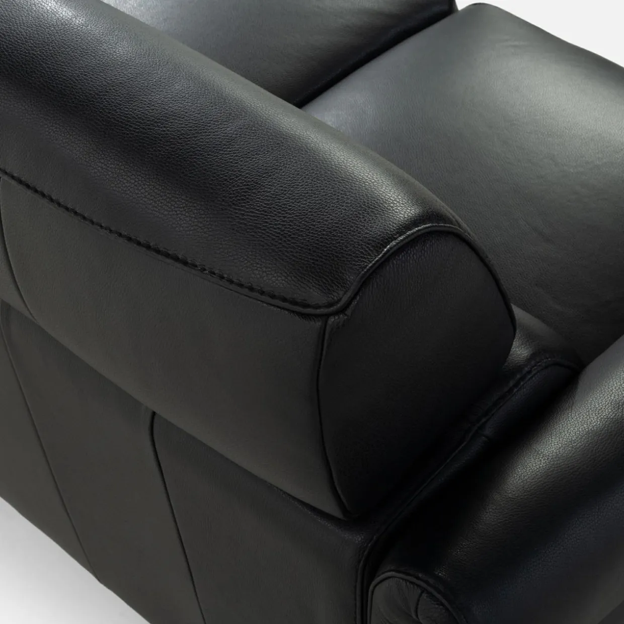 Sofa 2 osobowa skórzana czarna MILANO