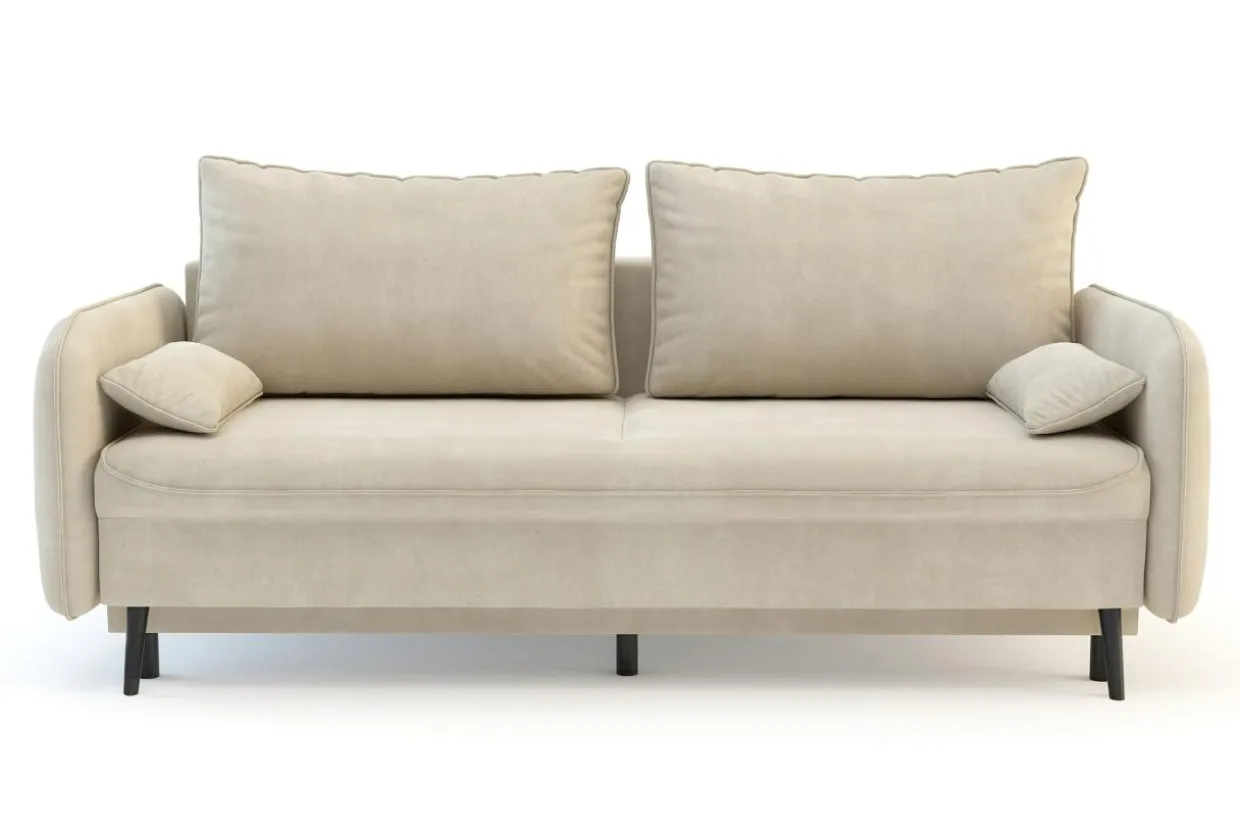 Sofa beżowa VAMOS nóżki czarne