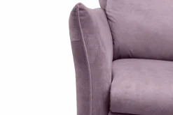 Sofa fioletowa na drewnianych nogach NORD