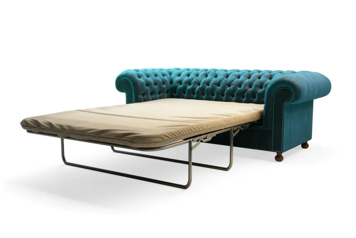 Sofa glamour lazurowa CHESTER