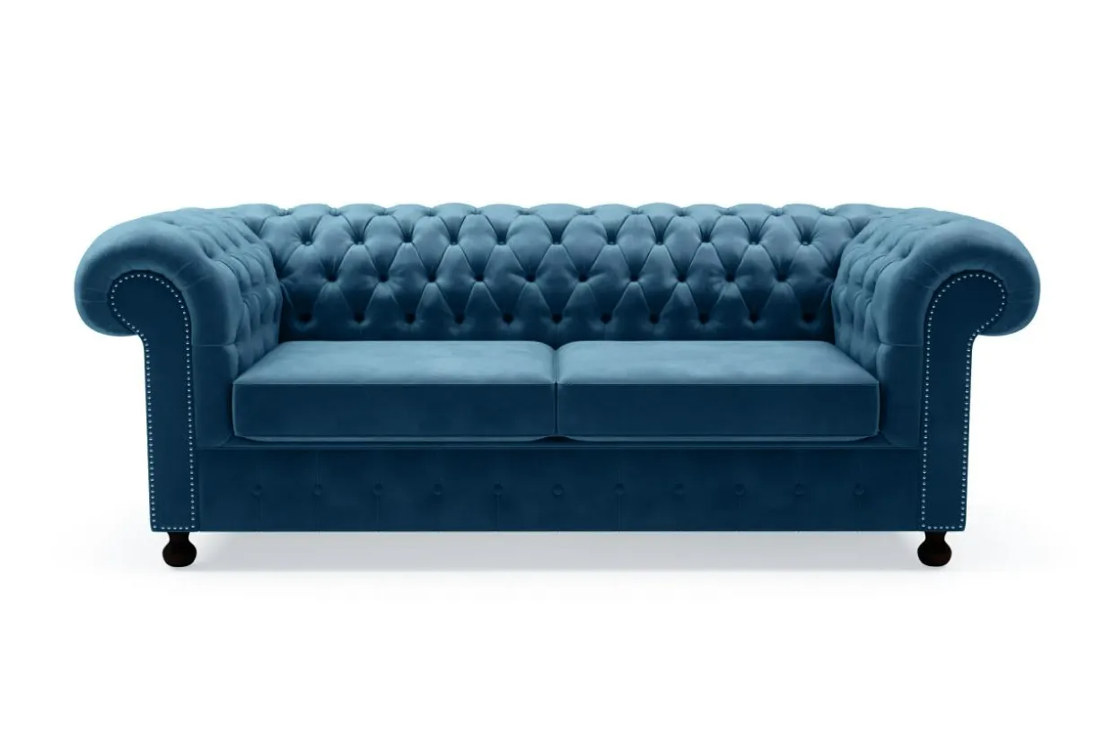 Sofa glamour niebieska CHESTER