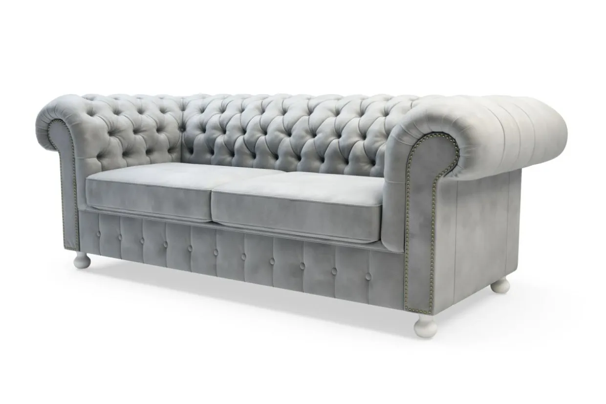 Sofa glamour szara CHESTER