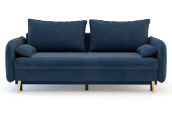 Sofa granatowa VAMOS nóżki buk