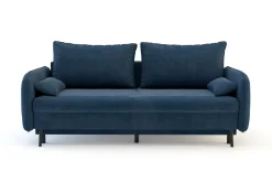Sofa granatowa VAMOS nóżki czarne