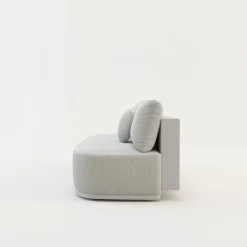 Sofa 3-osobowa beżowa ROUND