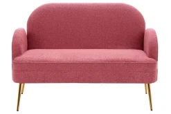 Sofa 2-osobowa ciemnoróżowa MIDNI