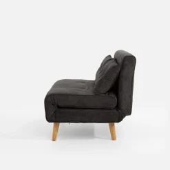 Sofa 2-osobowa ciemnoszara LAVILLA