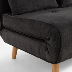 Sofa 2-osobowa ciemnoszara LAVILLA