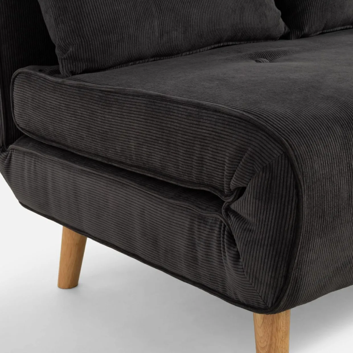 Sofa 2-osobowa ciemnoszara LAVILLA