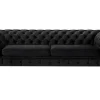 Sofa 4-osobowa glamour czarna CHESTER