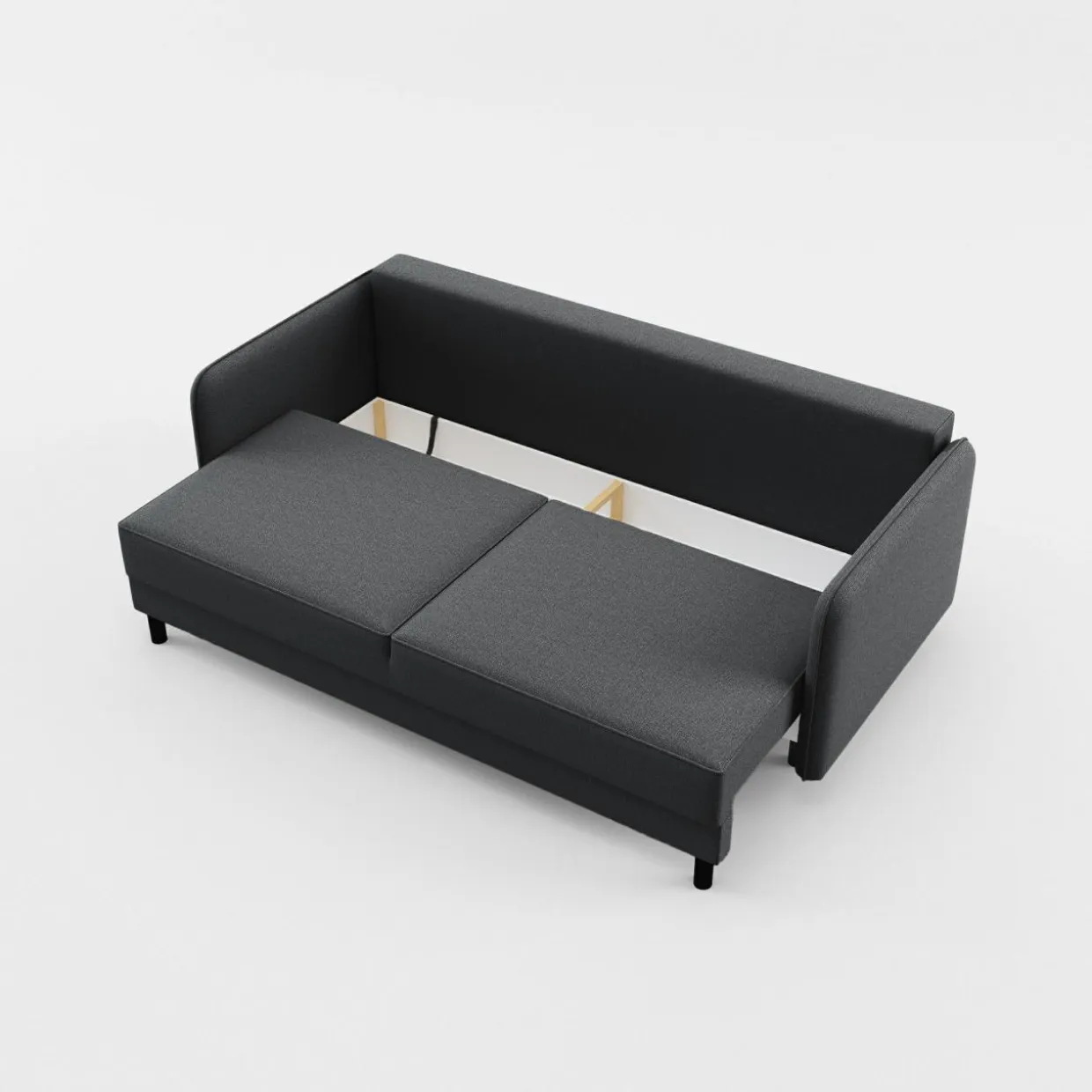 Sofa 3-osobowa grafitowa BRUNO