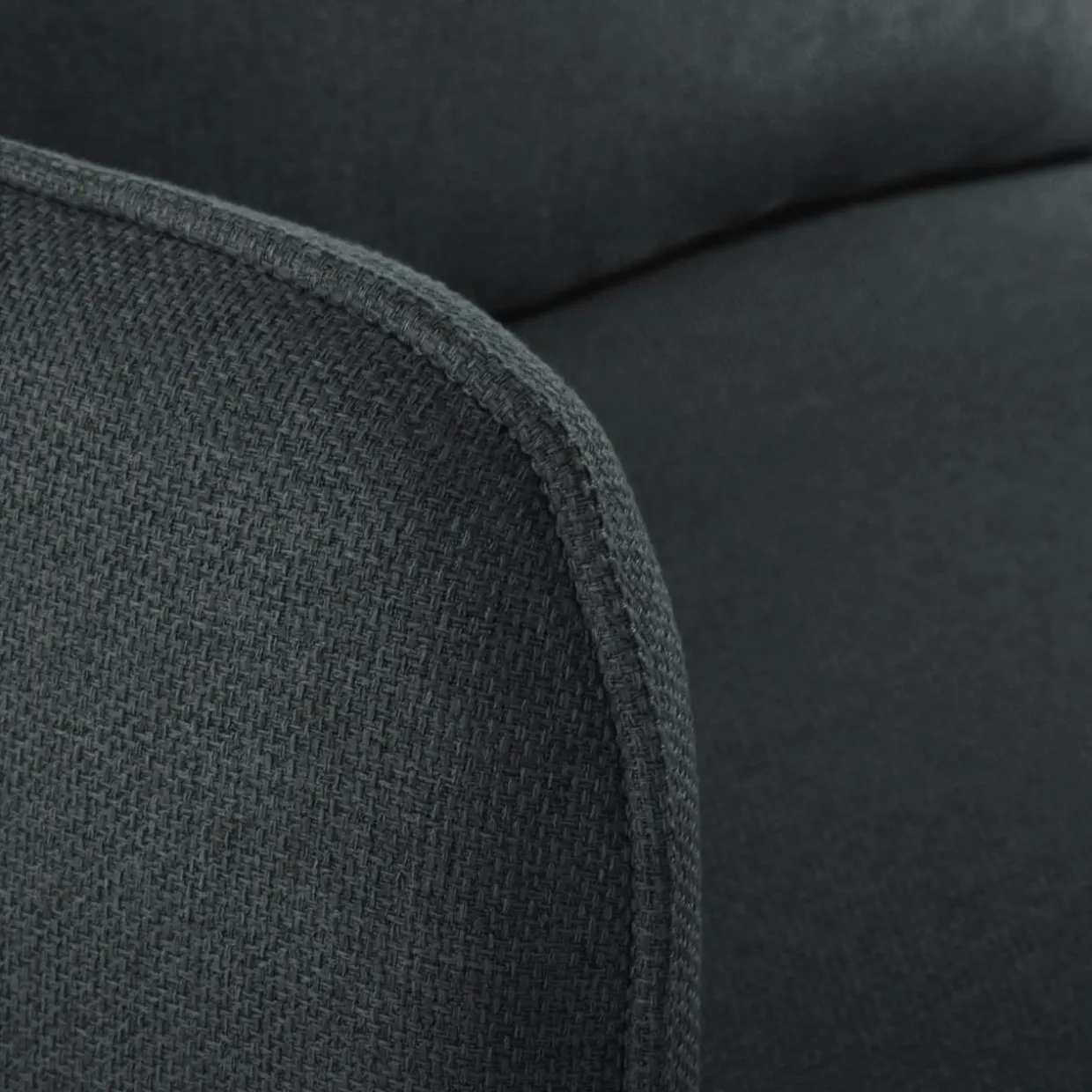 Sofa 3-osobowa grafitowa BRUNO