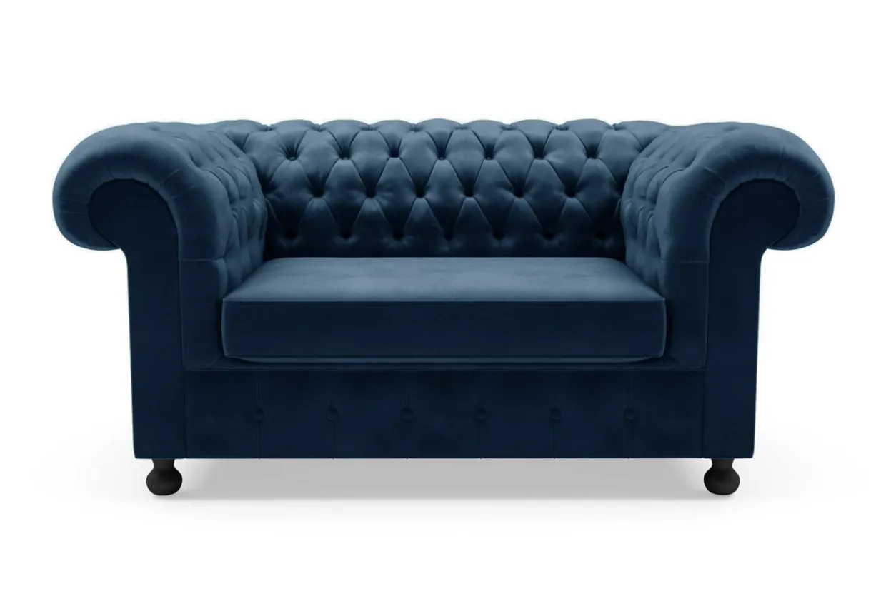 Sofa 2-osobowa granatowa CHESTER