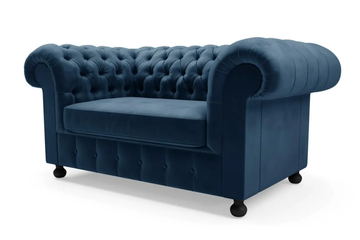 Sofa 2-osobowa granatowa CHESTER