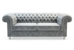 Sofa 3-osobowa jasnoszara CHESTER