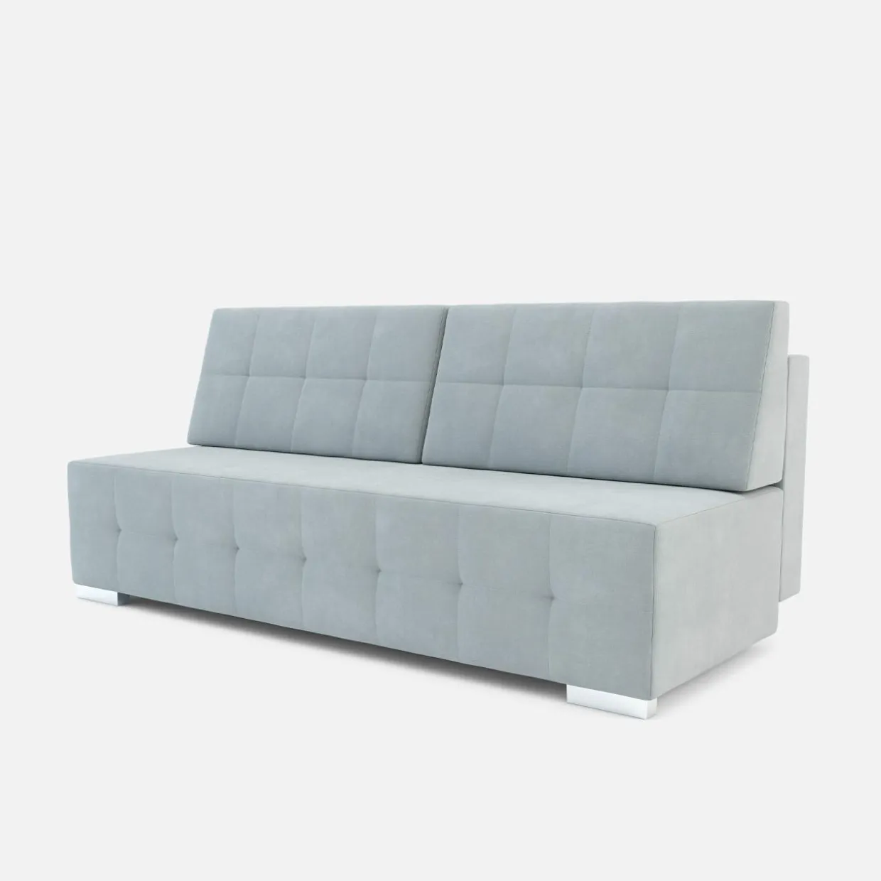 Sofa 3-osobowa jasnoszara pikowana LILI