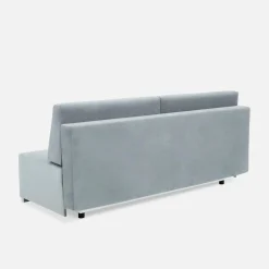 Sofa 3-osobowa jasnoszara pikowana LILI