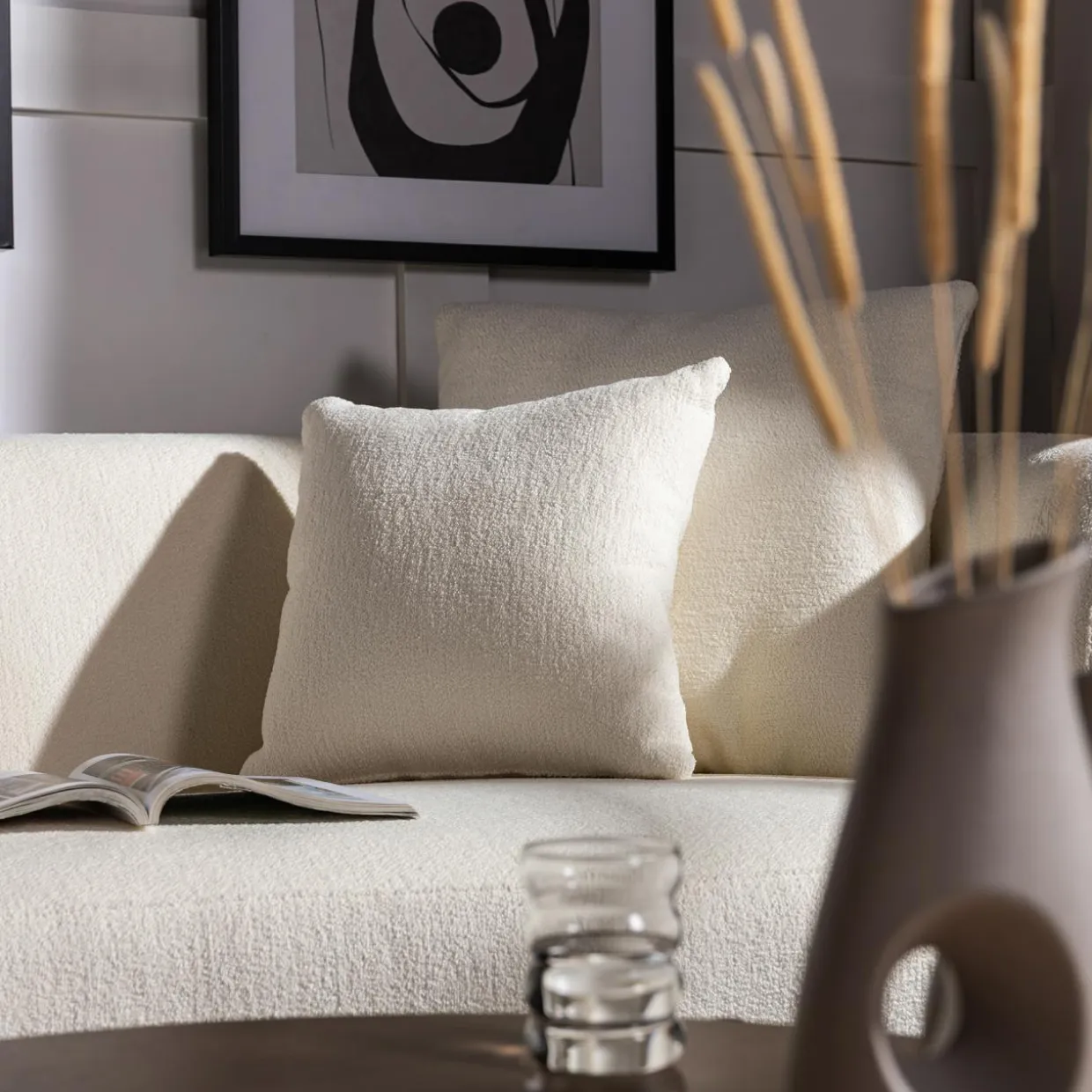 Sofa 3-osobowa kremowa REMOLLI